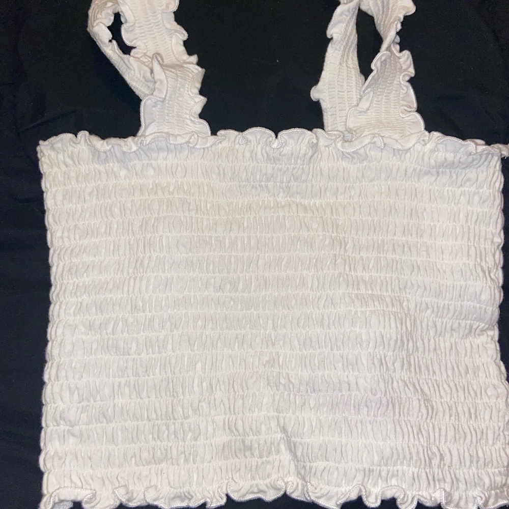 Ribbed cropped tank top